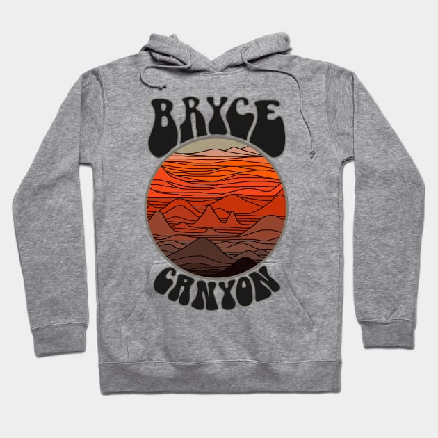 Retro Bryce Canyon Hoodie by darklordpug